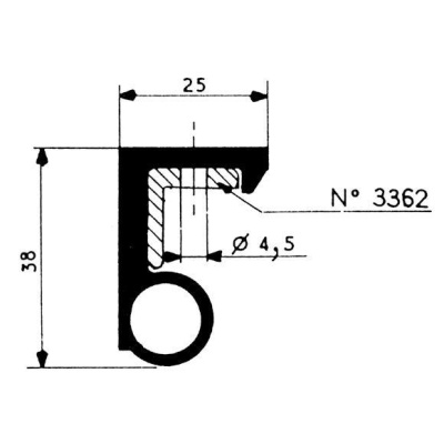 Uszczelka kątowa 3350 (2100mm)