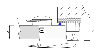 Rysunek - dystans do klamki 4200